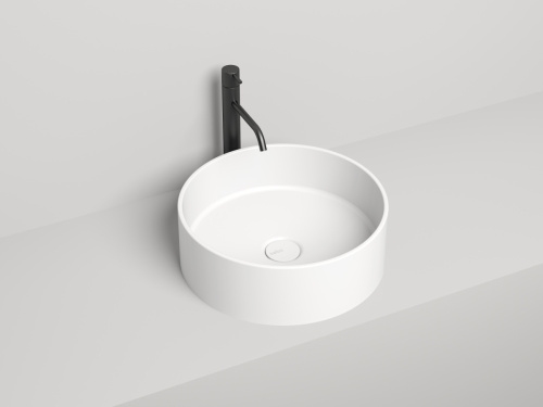 Раковина из искусственного камня S-Stone Salini ARMONIA 130112SM 40х40 накладная цвет белый без отверстий под смеситель